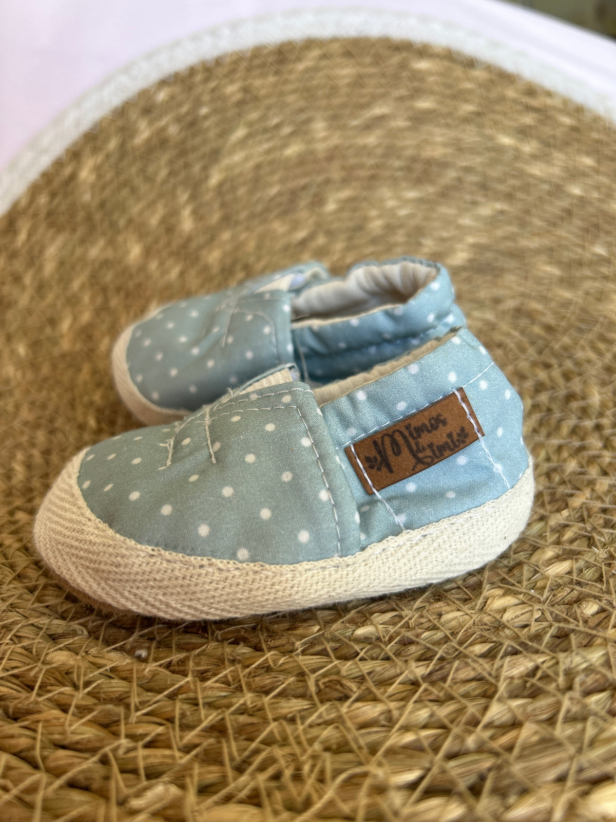 Mini alpargata lunares celeste