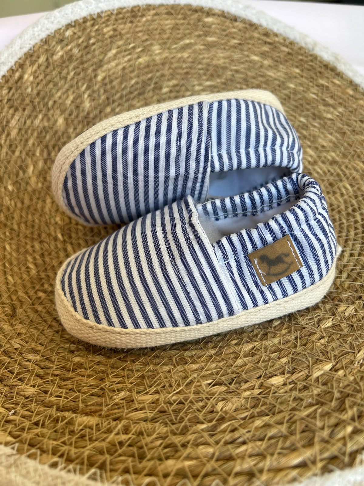 Alpargata raya azul