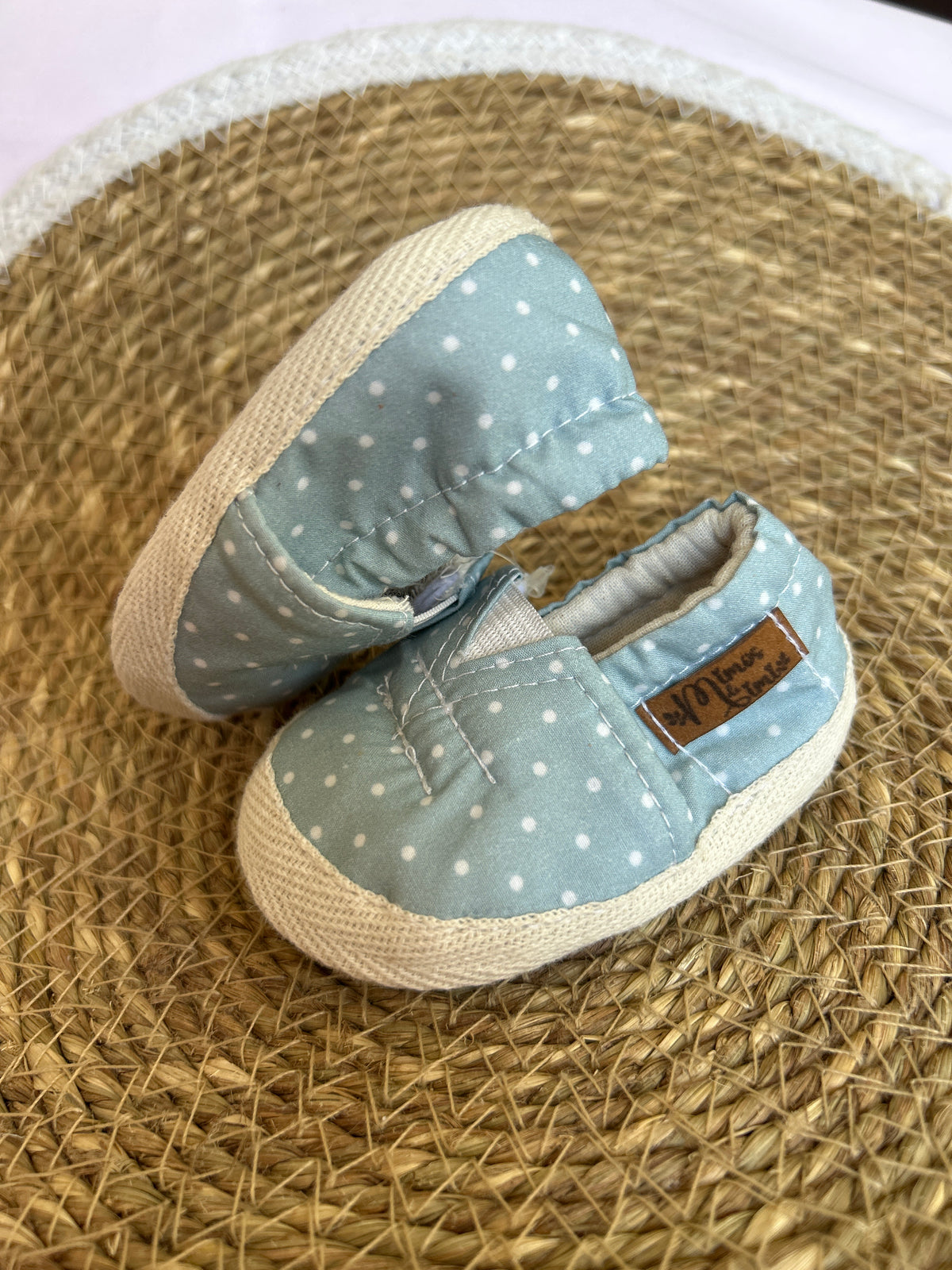 Mini alpargata lunares celeste