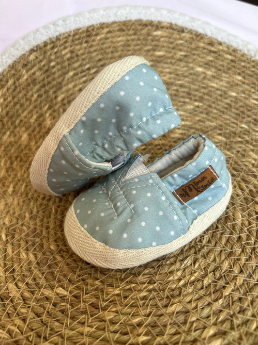 Mini alpargata lunares celeste