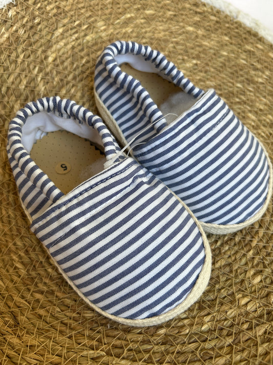 Alpargata raya azul