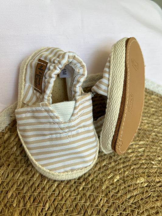 Alpargata raya beige