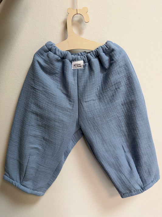 pantalon oversize azul