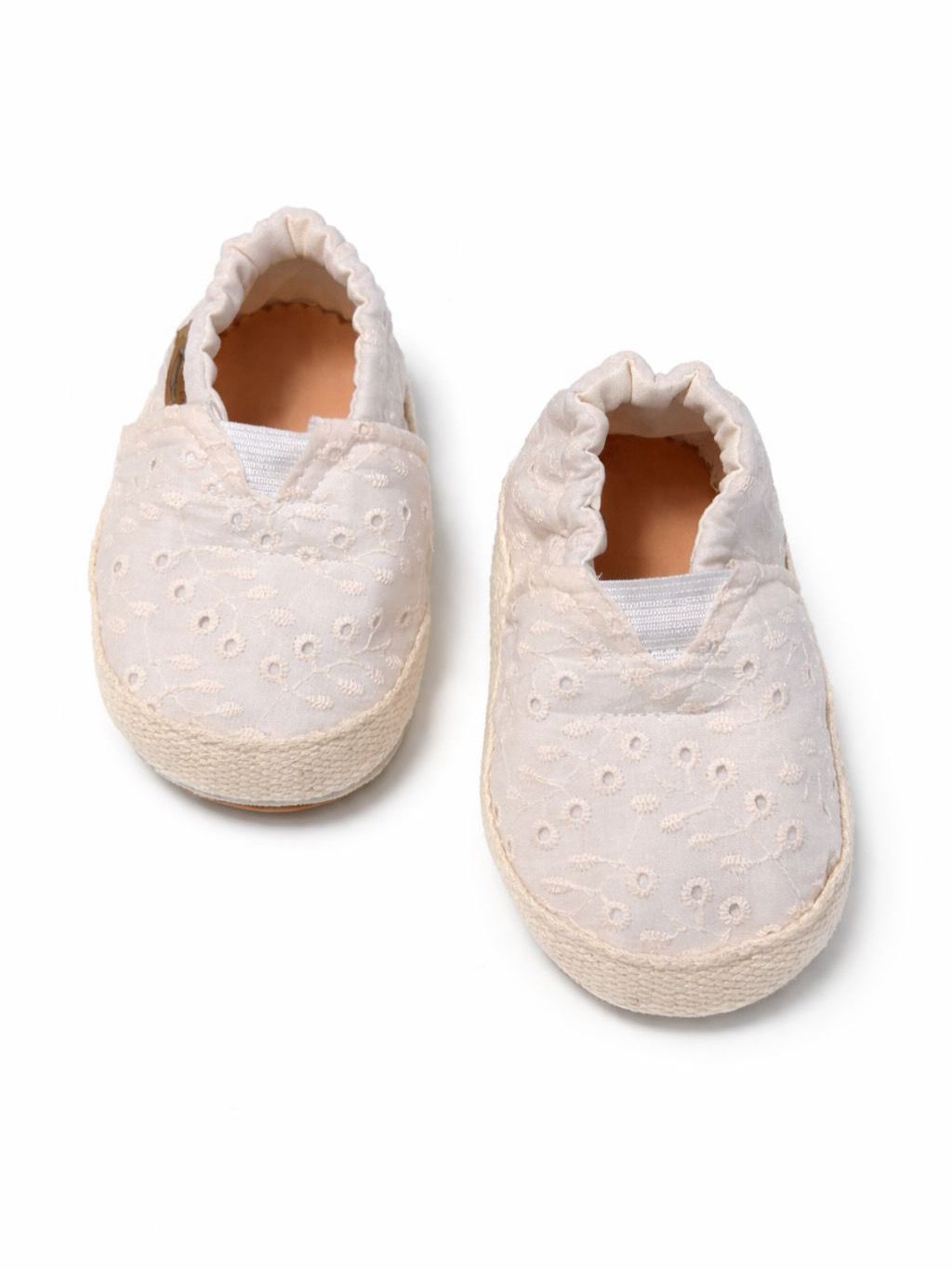 Alpargatas en Broderie Crudo